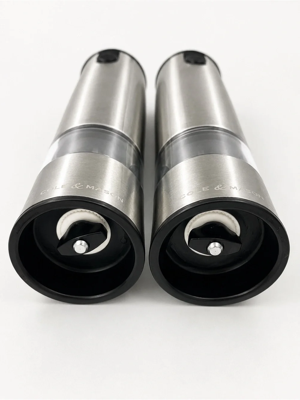 Stainless Steel Electric Salt and Pepper Mills - Set of 2 (Silver)